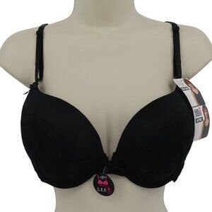 Smart And Sexy 36C Bra Black Lace Bow Padded Underwire Style SA276 Women NEW